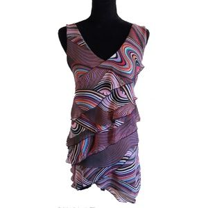 MARY COOL Multicolor Sleeveless Ruffled Dress